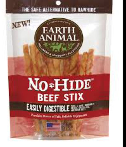 Earth Animal No-Hide Stix Beef 10pk