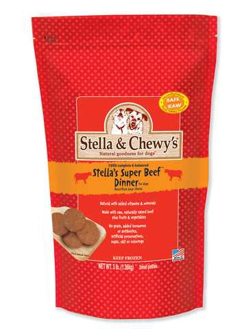 Stella & Chewy's Frozen Stella's Super Beef Formula For Dogs 3lb