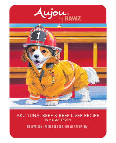 AuJou Dog by Rawz Tuna/Beef/Beef Liver 2.46oz