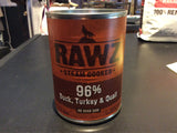 Rawz Dog 96% Duck, Turkey & Quail 12.5oz