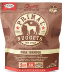 Primal Dog Nuggets Raw Pork 3lb