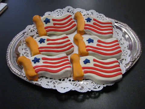 American Flag Doggie Cookie - New England Dog Biscuit - Bag of 4