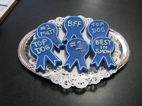 Award Ribbon Doggie Cookie - New England Dog Biscuit -  Bag of 4