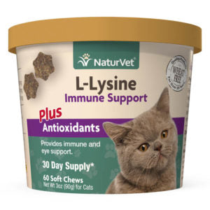 NaturVet Cat Immune Lysine Soft Chew 60 Ct