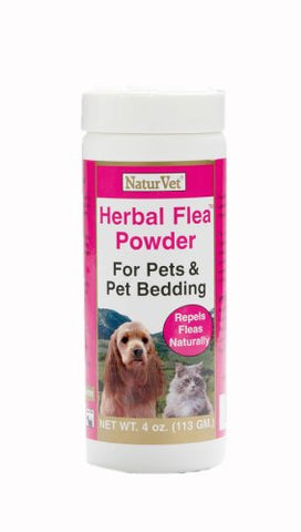 Naturvet Herbal Flea Powder For Cats & Dogs 4Oz