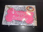 Birthday Bone - New England Dog Biscuit Pink Happy Birthday