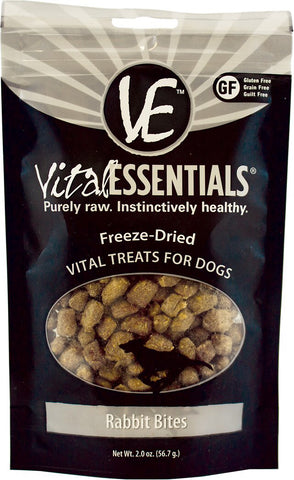 Vital Essentials Freeze Dried Rabbit Bites 2oz