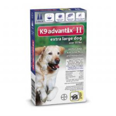K9 Advantix II Extra Large Dog 55+lbs 2-pack