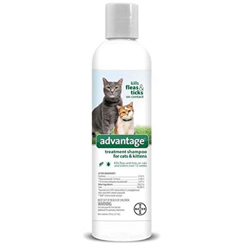 Advantage Cat & Kitten Flea & Tick Treatment Shampoo 8oz