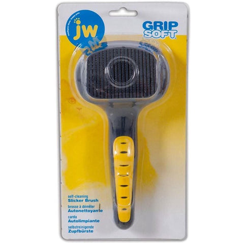 JW Dog Brush Slicker Self Cleaning S