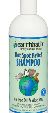 Earthbath Hot Spot Relief Shampoo Tea Tree Oil & Aloe 16oz