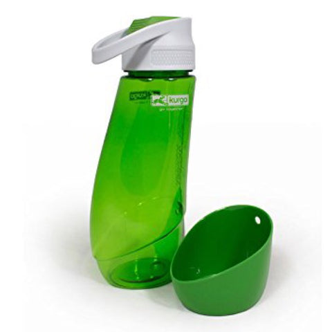 Kurgo Gourd Water Bottle & Bowl Green