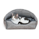 K&H Pet Products Amazin' Kitty Lounger Hooded Gray 13" x 17"